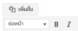 การเขียนบทความ Text editor เพิ่มสื่อ